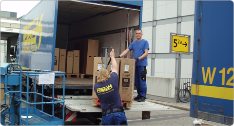 Entladen von Rieck Transporter