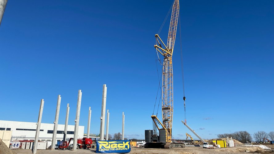 Die Baustelle von weiter weg.