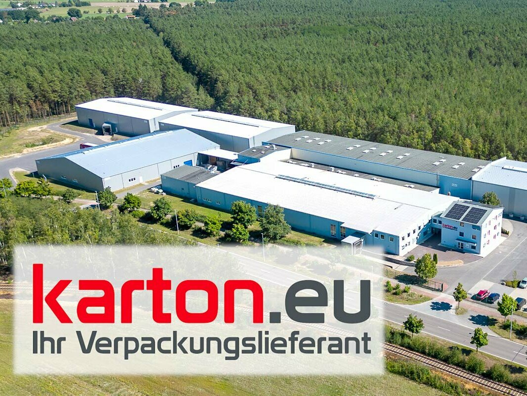 Eine Anzeige für Karton.eu